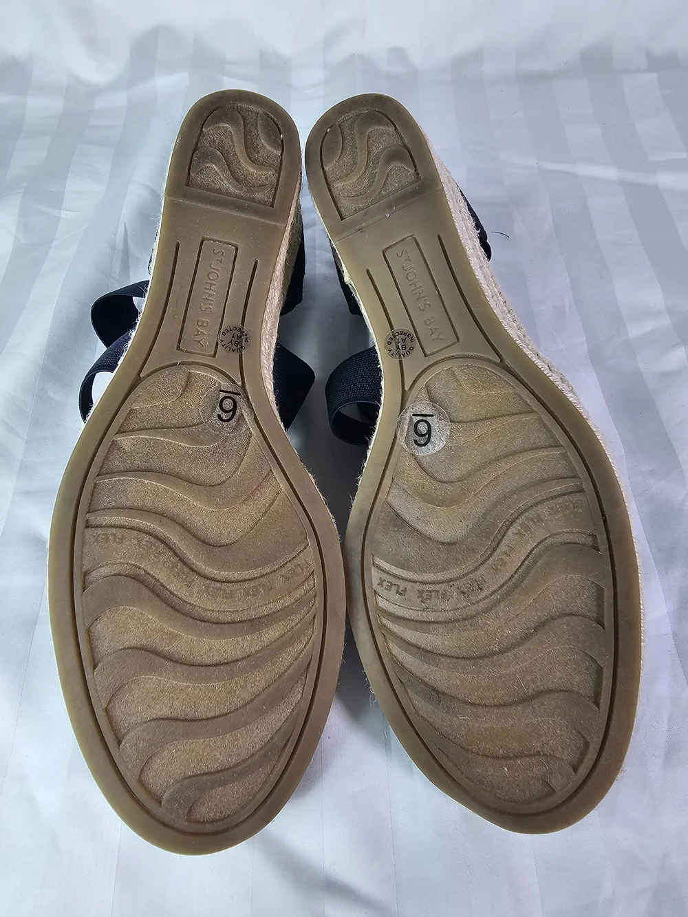 St. John's Bay Navy Crisscross Espadrille Wedge